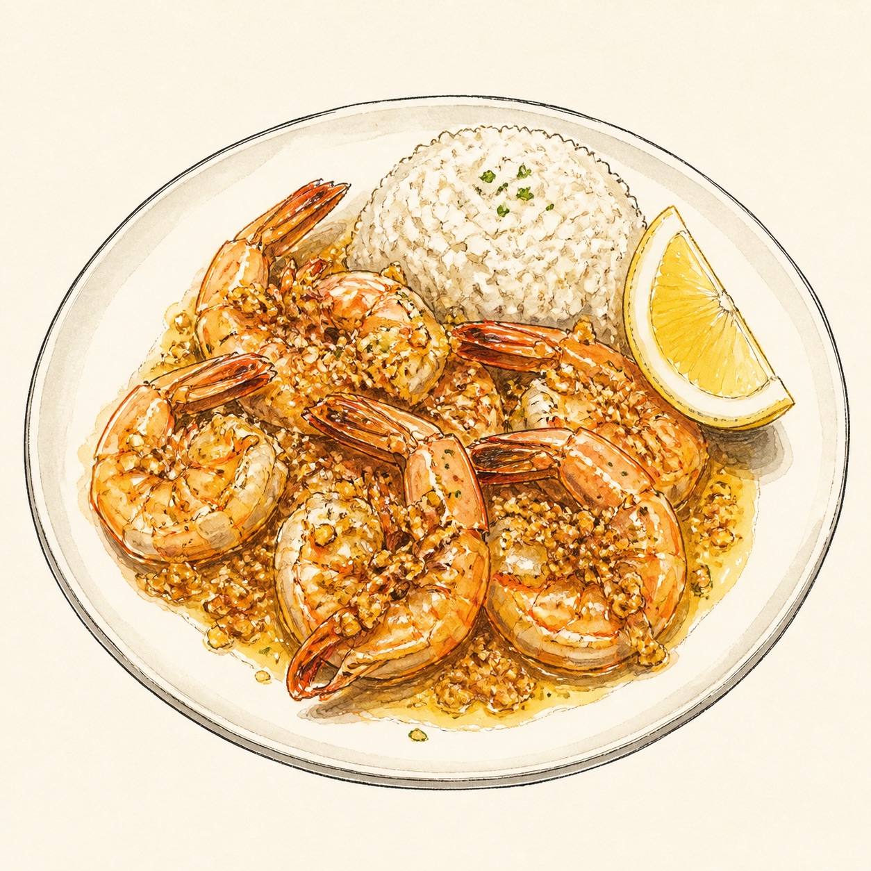 Hawaiian Garlic Shrimp