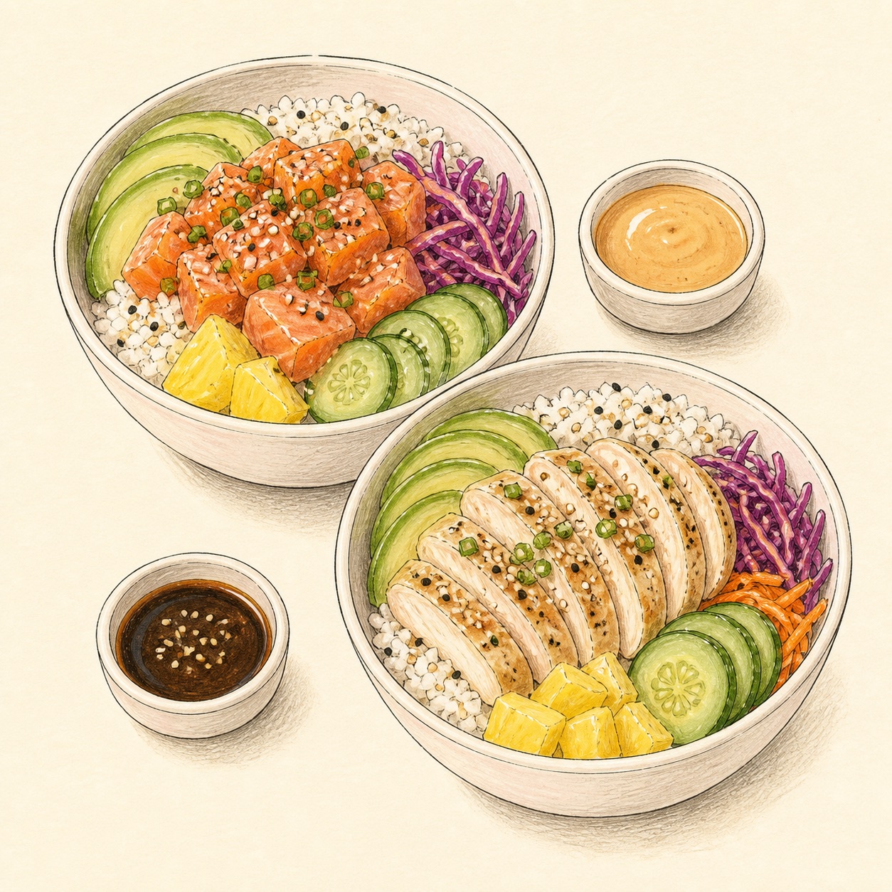 Hawaiian Salmon / Chicken Poke